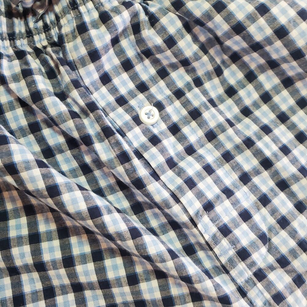 Mens Pajama Pants Size Large L Blue Plaid Sleepwear Lounge Bottoms Sleep Pants - Picture 3 of 5